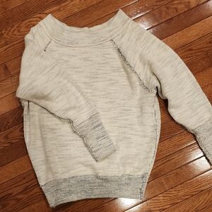 Free People Off-the-Shoulder Beige Sweater